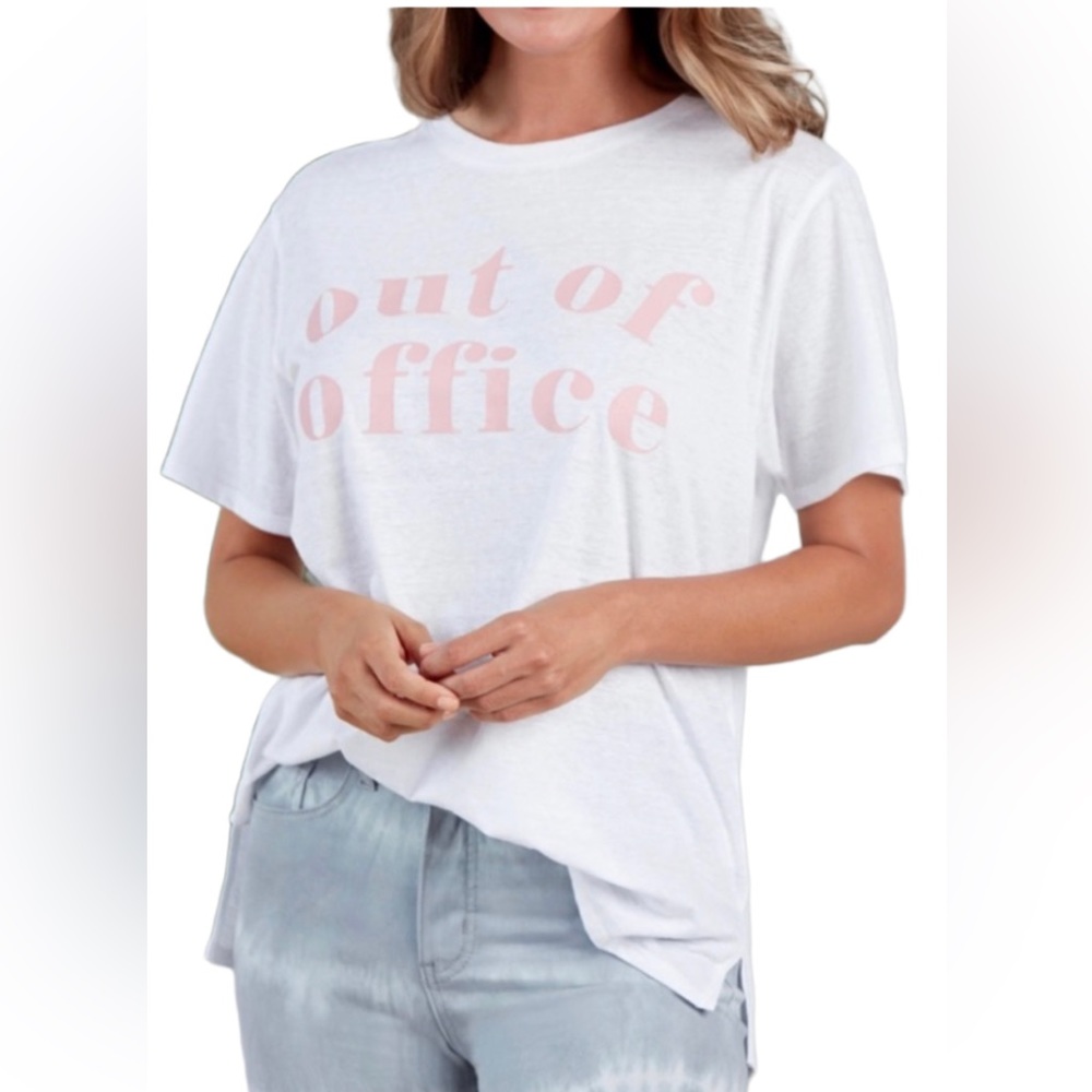 Mudpie | Bowen Graphic Tee | White & Pink